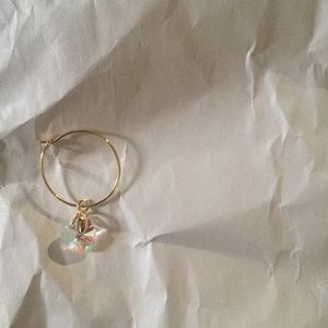 single rainbow heart hoop